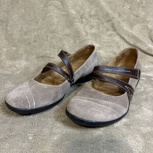 Naturalizer Women's Size 8M Nelson Taupe Suede Leather Mary Jane Shoes W/ Box